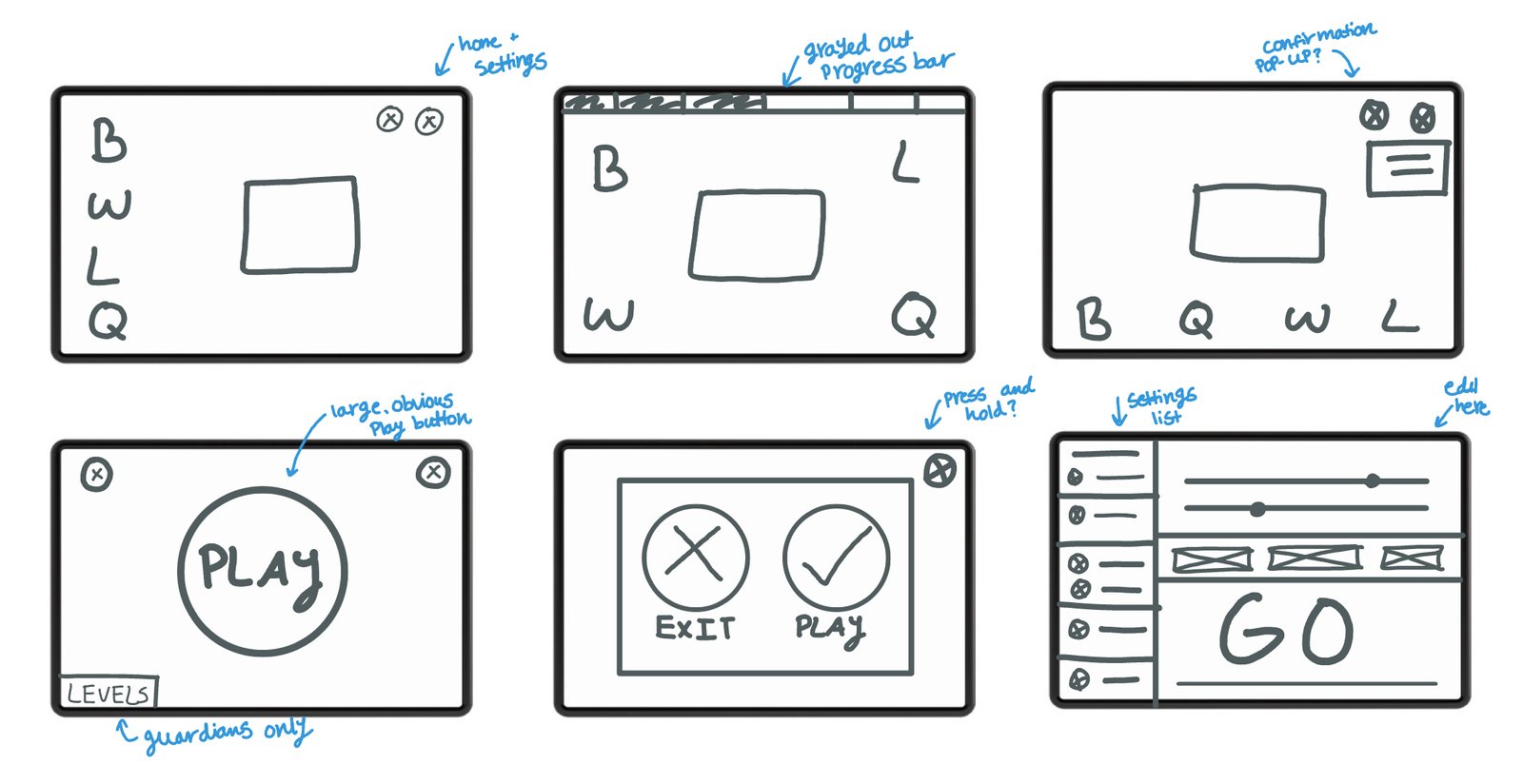 Bubbly app sketches